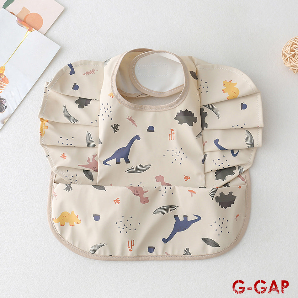 Korean Baby Bib angel wings baby Pu Waterproof Bibs
