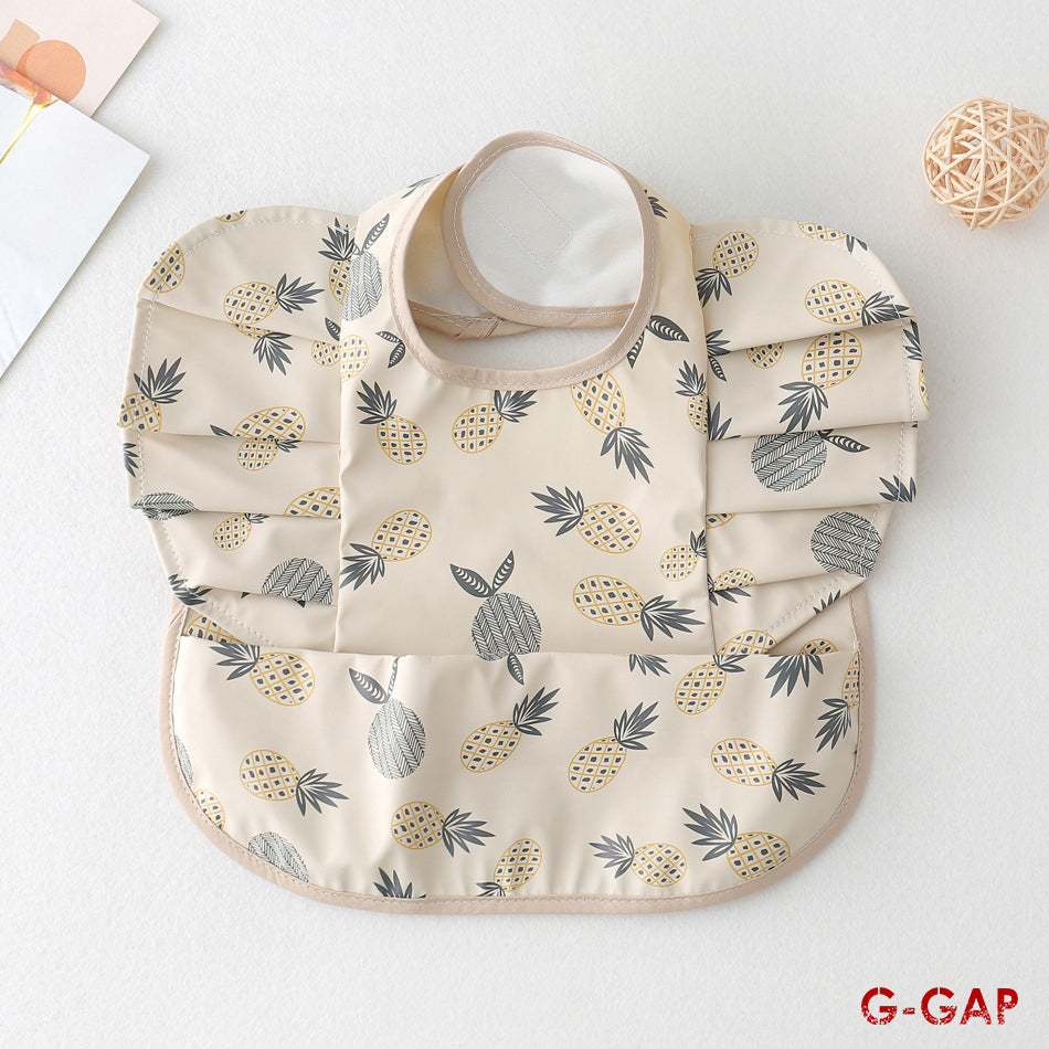 Korean Baby Bib angel wings baby Pu Waterproof Bibs