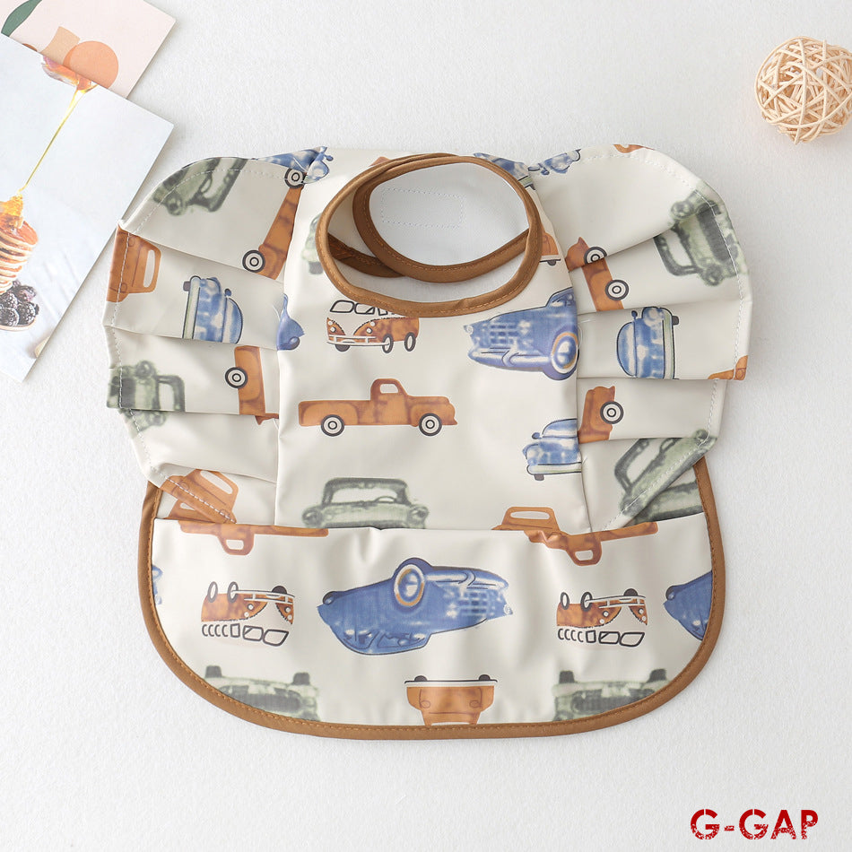 Korean Baby Bib angel wings baby Pu Waterproof Bibs
