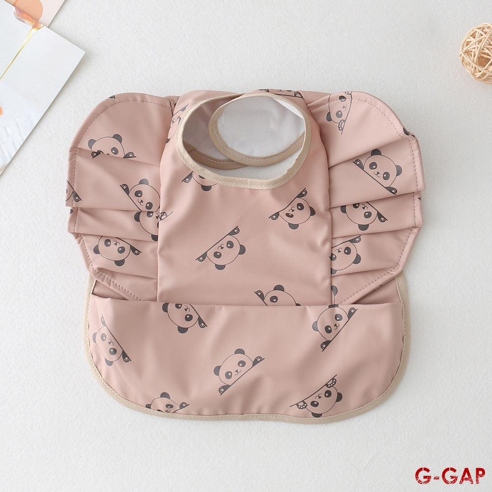 Korean Baby Bib angel wings baby Pu Waterproof Bibs