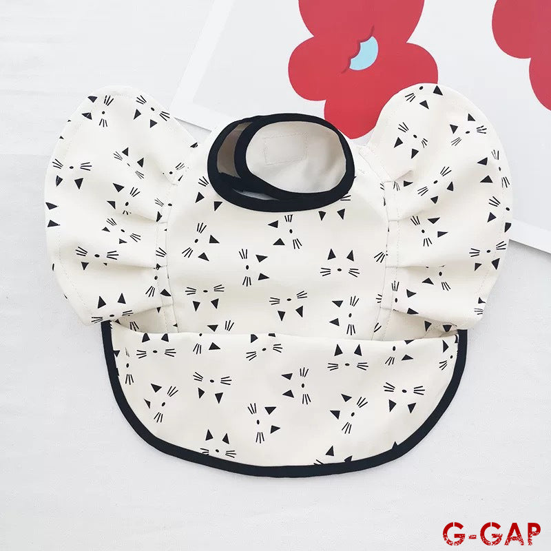 Korean Baby Bib angel wings baby Pu Waterproof Bibs