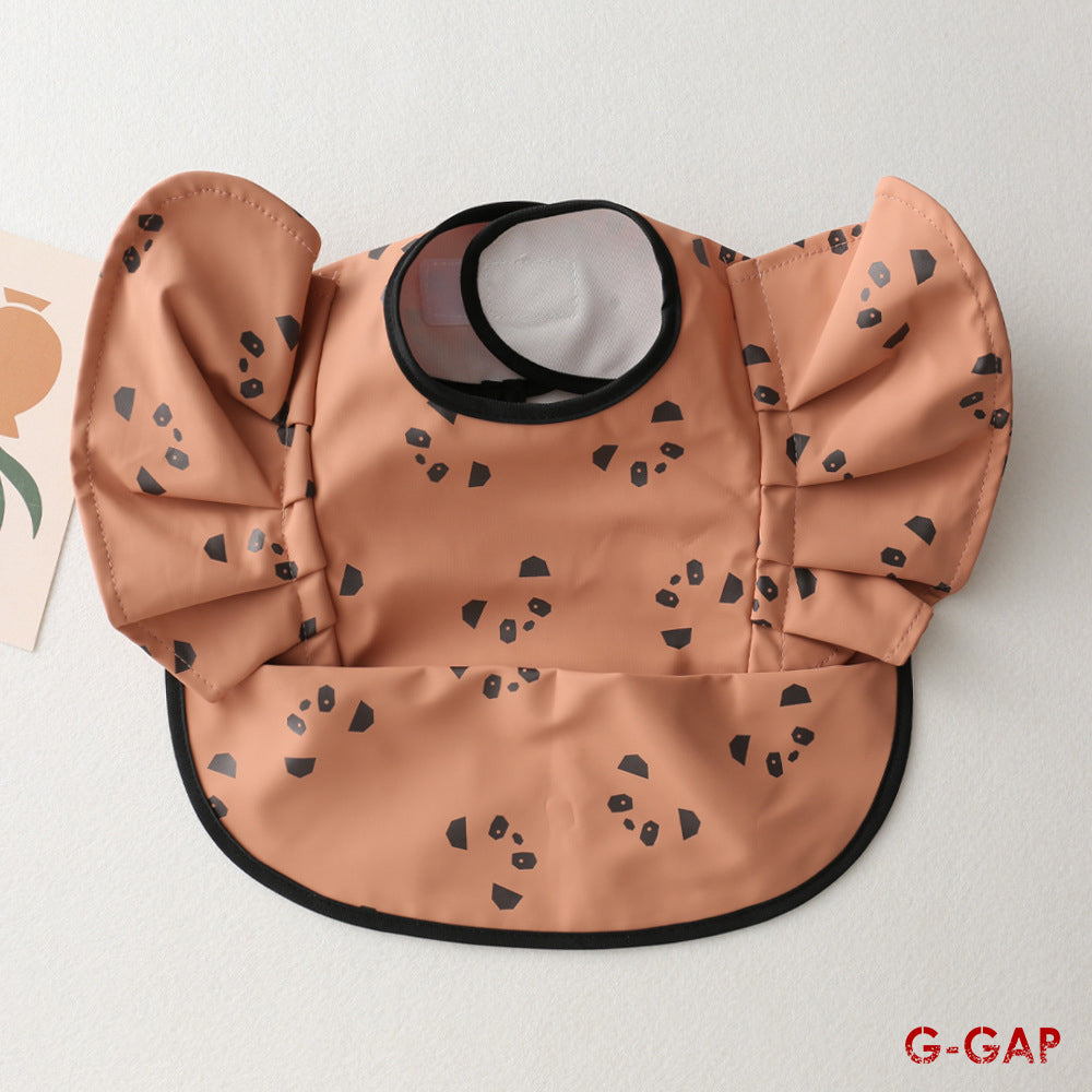 Korean Baby Bib angel wings baby Pu Waterproof Bibs