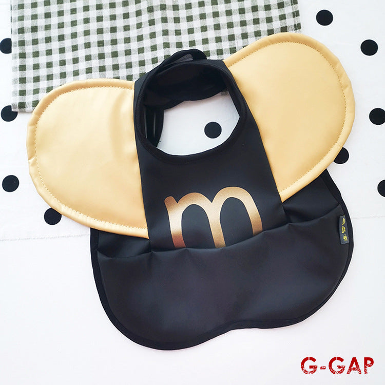 Korean Baby Bib angel wings baby Pu Waterproof Bibs