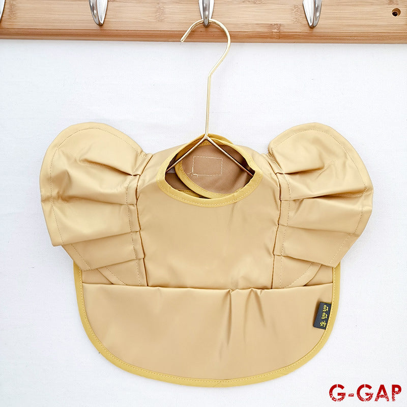 Korean Baby Bib angel wings baby Pu Waterproof Bibs