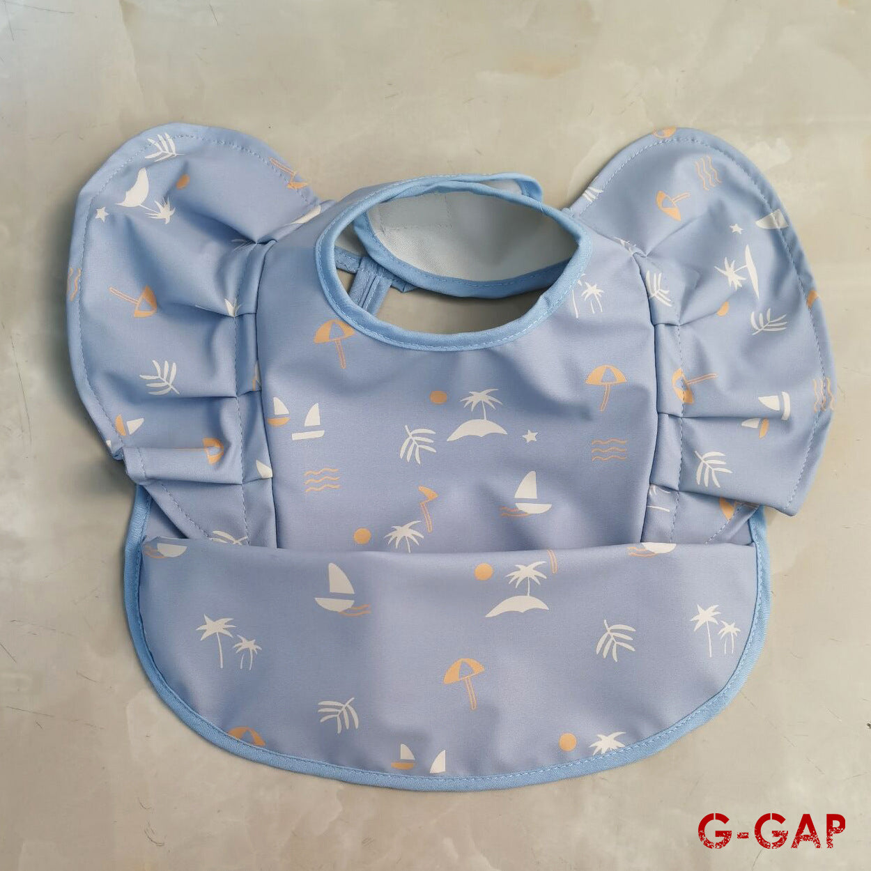 Korean Baby Bib angel wings baby Pu Waterproof Bibs
